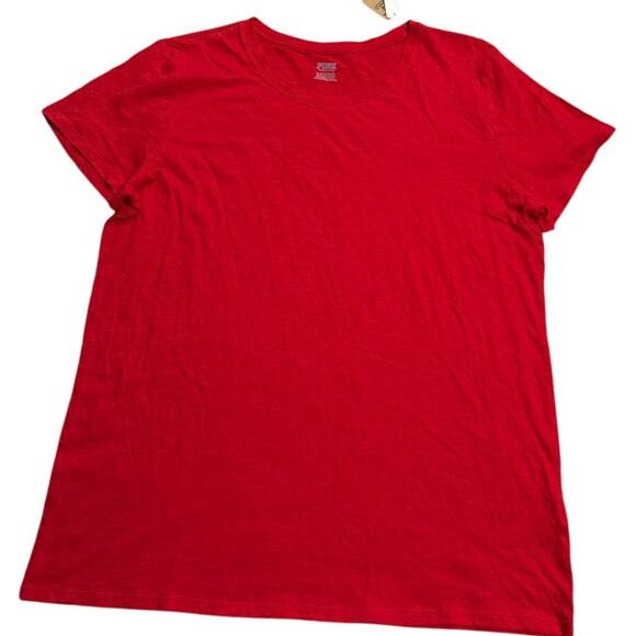 NWT Victoria's Secret Pink Crew Neck T Shirt Women's Size XL Red S268-0007 Top - Picture 1 of 8